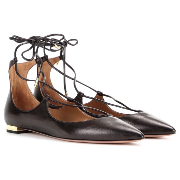 Aquazzura Shoes - Aquazzura 'Christy' Lace-Up Flats NWT